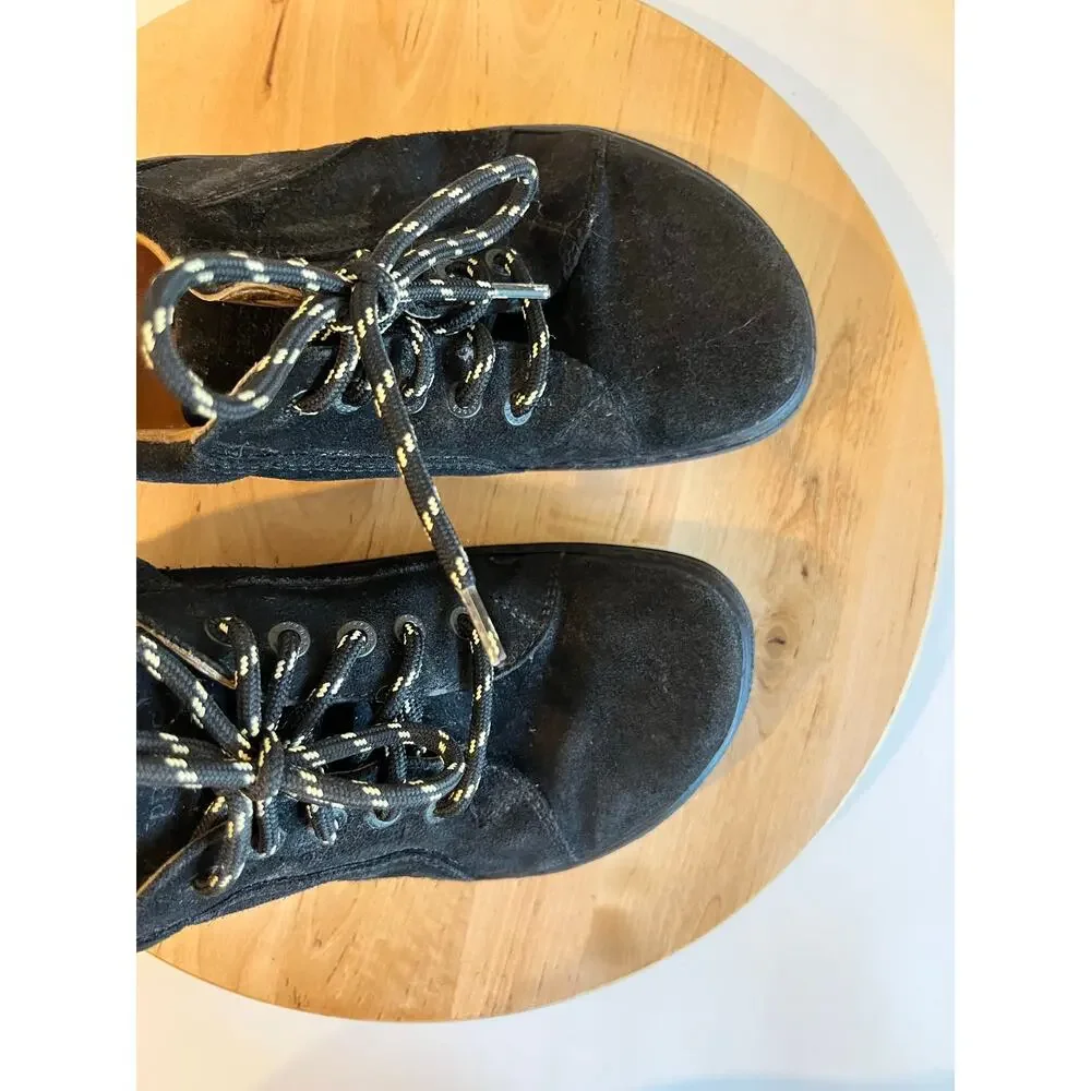 Birkenstock Men's Black Genuine Suede Leather Lace Up Shoe Sneaker Size 10